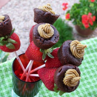 Strawberry & Mini Sunbutter Cupcake Kabobs