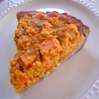 Curried Sweet Potato & Red Lentil Pie gluten-free, vegan, dairy-free