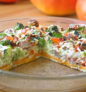 Oven Omelette with Sweet Potato Crust