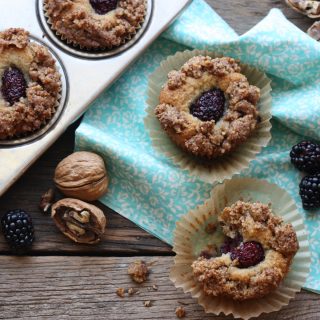 Blackberry Muffins with Walnut Crumble