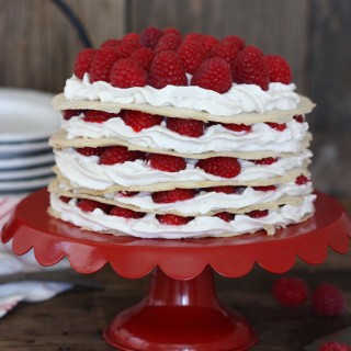 Gluten-Free Raspberry Crepe Cake