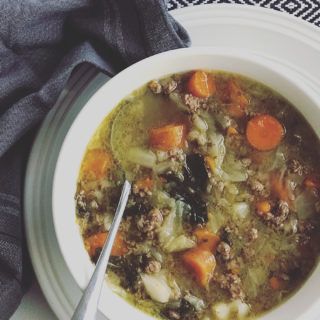 Cabbage, Kale, and Beef Instant Pot Soup